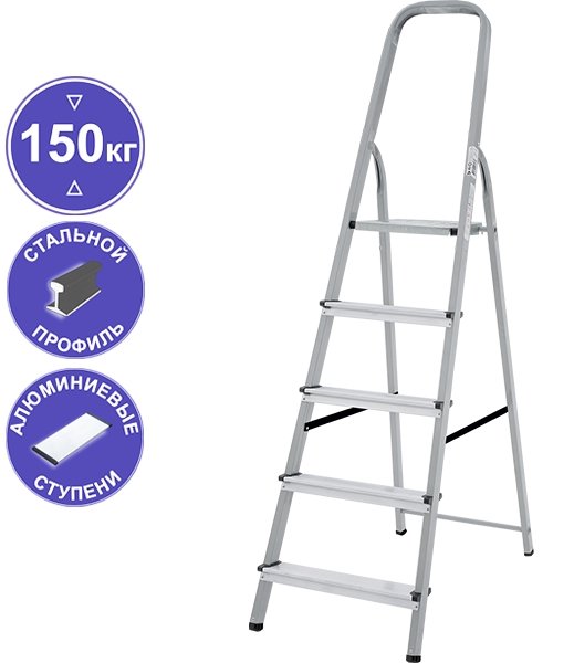 

Лестница-стремянка Новая высота NV1130 (5 ступеней)