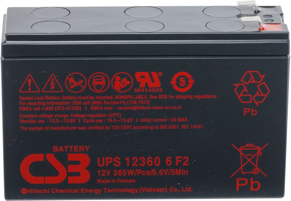 

Аккумулятор для ИБП CSB Battery UPS123606 F2 (12В/7.5 А·ч)