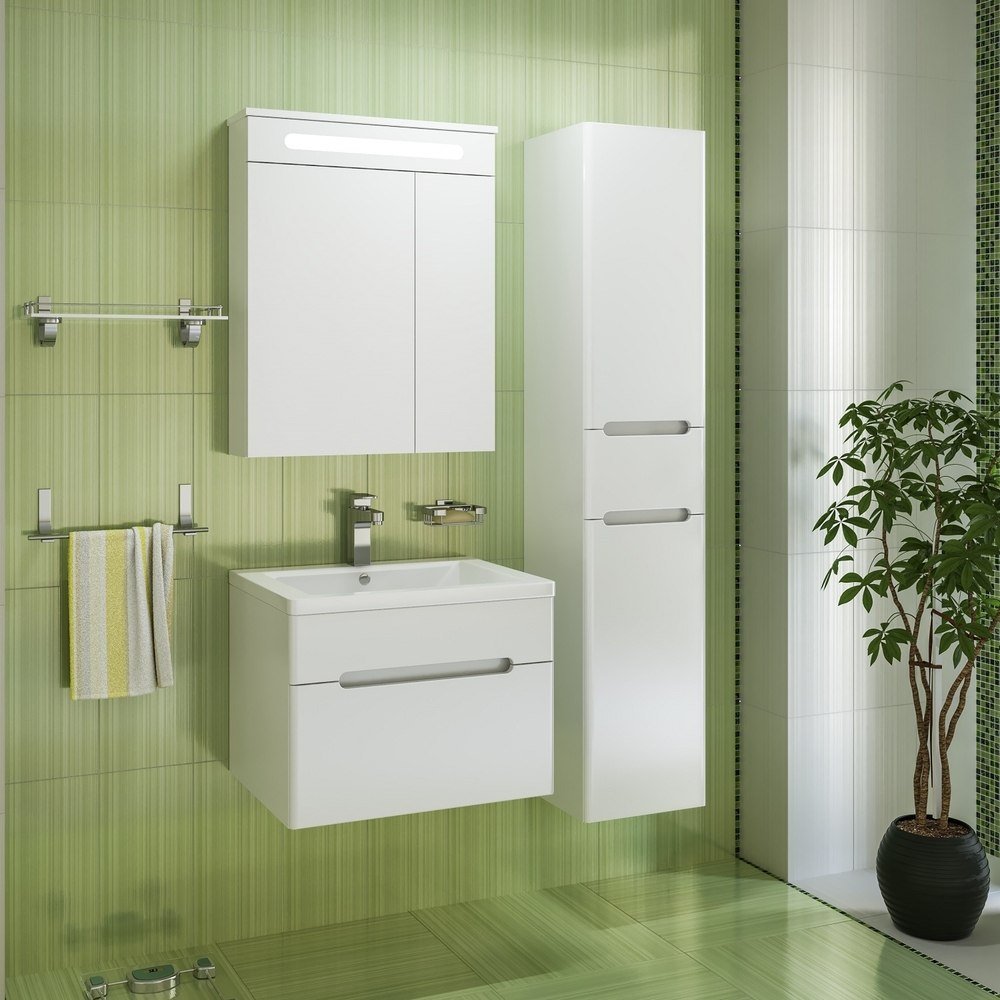 

Runo Тумба с умывальником Парма 60 + Omega 60 (подвесная)