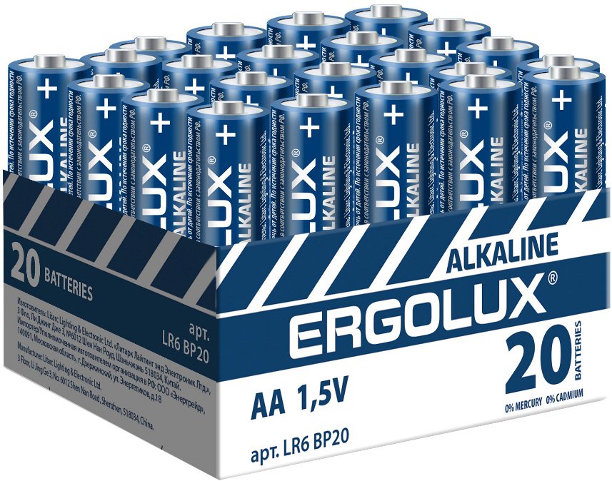 

Батарейка Ergolux Alkaline AAA 20 шт. LR03 BP-20