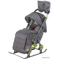 Санки-коляска Galaxy Kids 3-2C (серебро) в Пинске