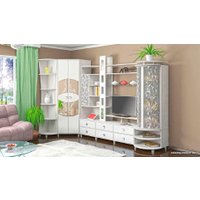 Стенка Bravo Мебель Палермо бар справа (золотой ясень/файн-лайн)