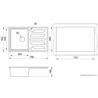 Кухонная мойка Granula 8002 (антик)