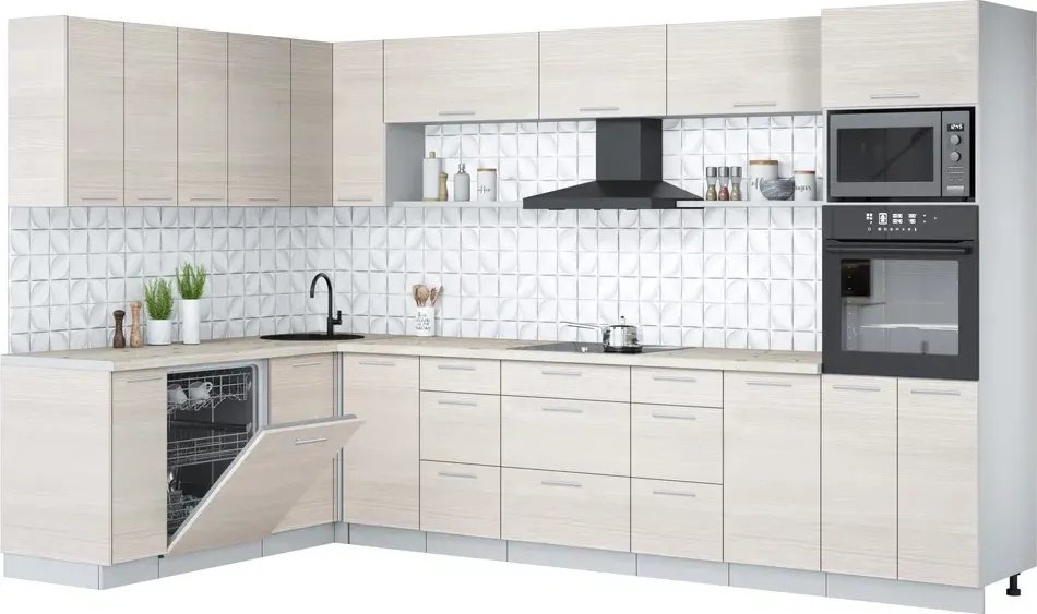 

Готовая кухня Интерлиния Мила Лайт 1.896х3.38-2 (вудлайн кремовый/вудлайн кремовый/бискайская сосна)