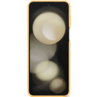 Чехол для телефона Samsung Silicone Case with Ring Z Flip5 (абрикосовый)