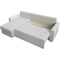 Угловой диван Лига диванов Верона лайт левый (экокожа белый) в Витебске