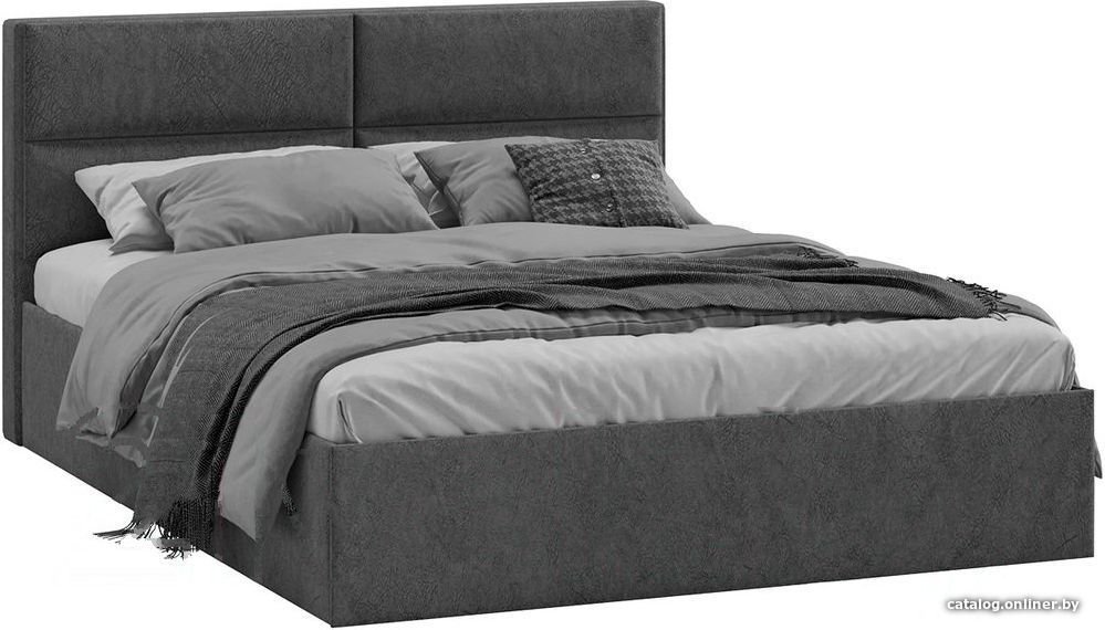 

Кровать Трия Глосс универсальный тип 1 с ПМ и заглушиной 160x200 (Wellmart Graphite)