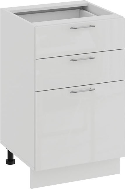 

Шкаф напольный Трия Весна 1Н5Я3 (белый/белый глянец)