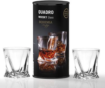 Набор бокалов для виски Bohemia Crystal Prestige Quadro 340 (2 шт)