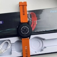 Умные часы Profit WS-GS58 (серебристый с серо-желтым спортивным ремешком)