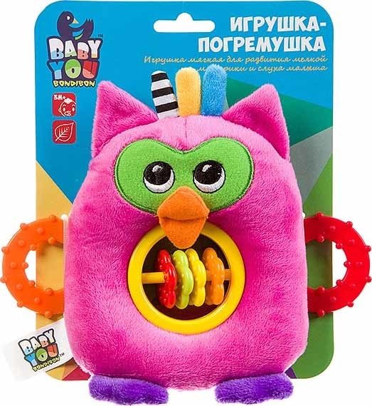 

Погремушка с прорезывателем Bondibon Baby You Сова ВВ2908