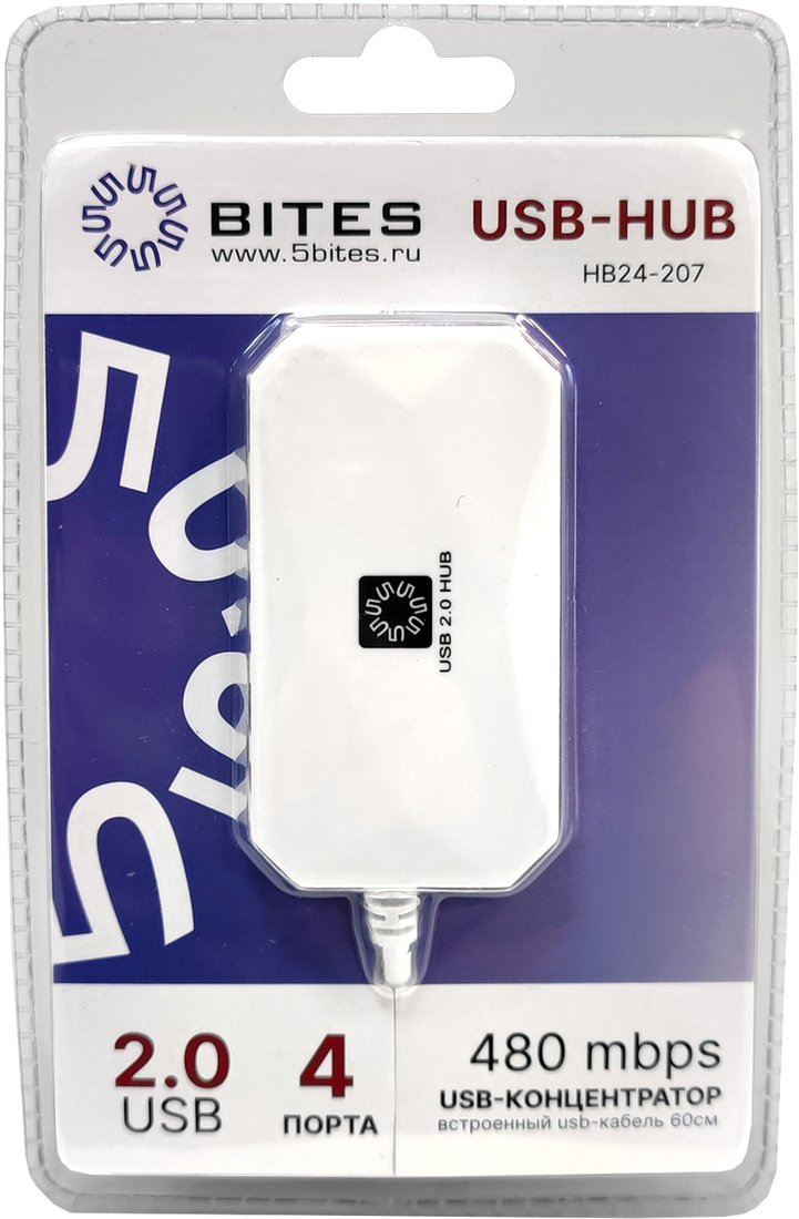 

USB-хаб 5bites HB24-207WH