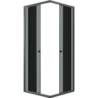 Душевой уголок Niagara Eco NG-1009-14QT 90x90x190 (черный/стекло тонированное)