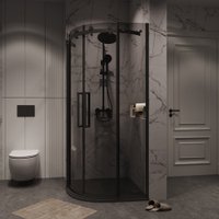 Душевой уголок Grossman Classic 100x100x195 301.K33.04.1010.21.10 (черный матовый/тонированное стекло)