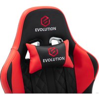 Игровое (геймерское) кресло Evolution Racer M (черный/красный)