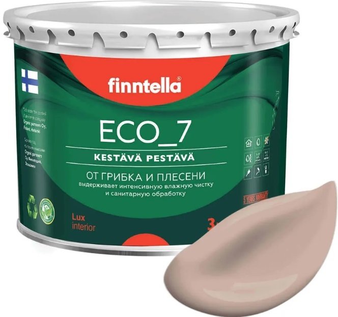 

Краска Finntella Eco 7 Jauhe F-09-2-3-FL102 2.7 л (теплый бежевый)
