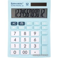 Бухгалтерский калькулятор BRAUBERG Ultra Pastel-12-LB 250502 (голубой)
