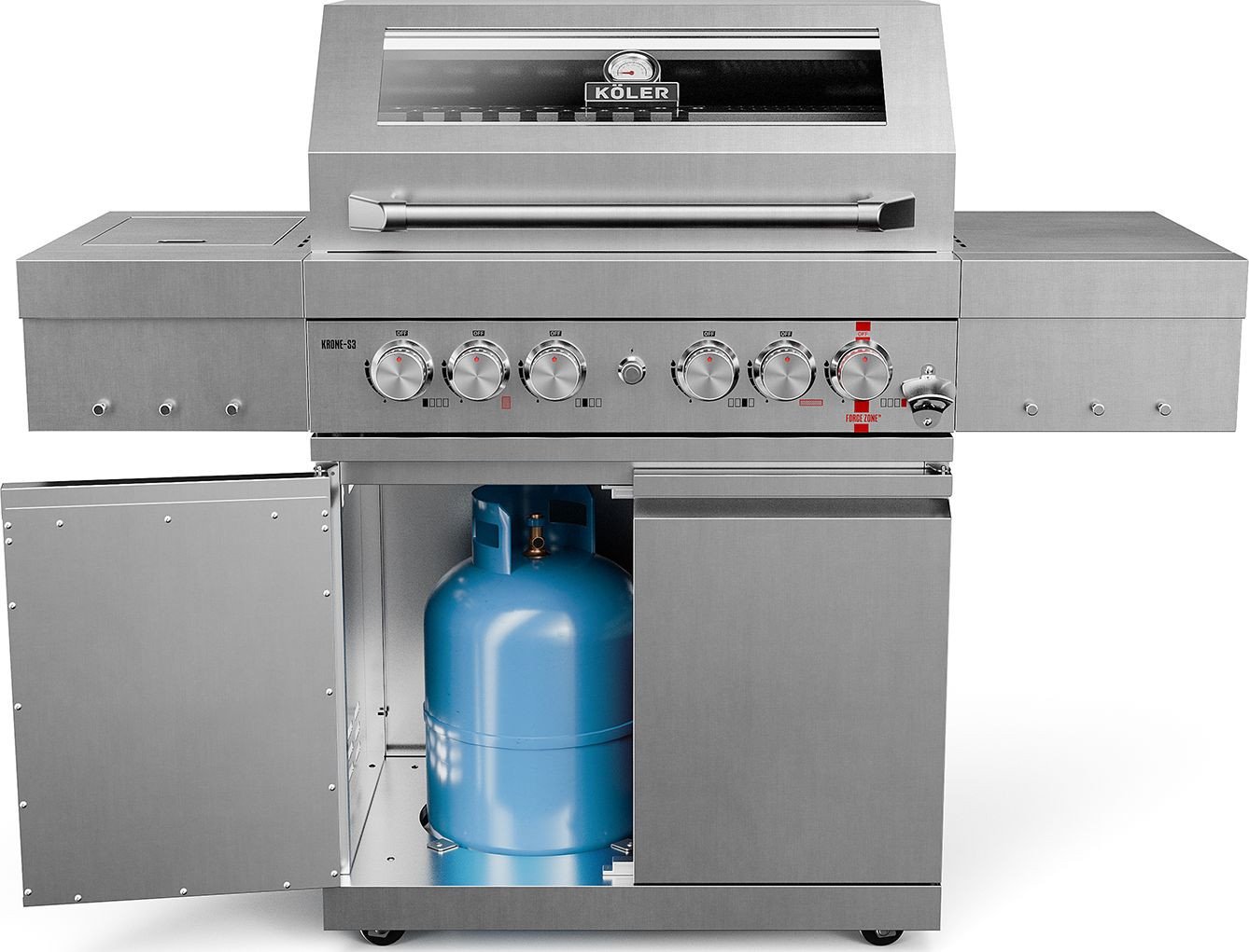 Газовый гриль для дачи Koler Krone S3 Silver KK-S3/S