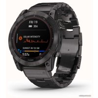 Умные часы Garmin Fenix 7X Sapphire Solar (серый карбон/серый карбон титан)