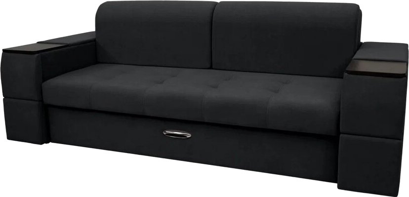 

Диван Сириус Лидер-13 ППУ 225x110 (Eva 11 велюр черный)