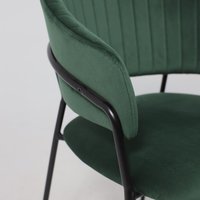 Стул с подлокотниками Алвест AV 433 (изумрудный бархат H-30/черный)