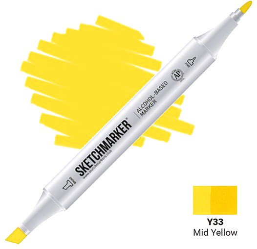 

Маркер художественный Sketchmarker Двусторонний Y33 SM-Y33 (желтый средний)