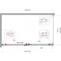 Душевой уголок BelBagno SOFT_CLOSE-2-AH-1-150/90-C-Cr