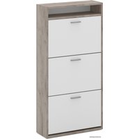 Тумба для обуви Империал Толедо с нишей (дуб крафт серый/белый)