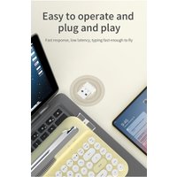 Клавиатура Ajazz AF84 (белый/желтый)