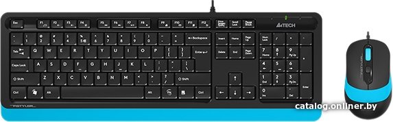 Офисный набор A4Tech Fstyler F1010 (черный/синий)