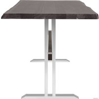 Кухонный стол Buro7 Двутавр 120 (с обзолом, дуб мореный/белый)