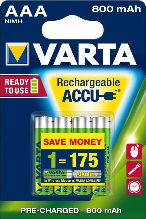 

Аккумулятор Varta AAA 800mAh 4 шт.