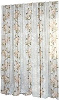 Тюль Delfa Flowers СТШ W2277/6440/7008 (500x250, зеленые цветы)