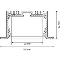 Алюминиевый профиль Arlight SL-LINIA62-F-2500 WHITE+OPAL 021374