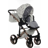 Универсальная коляска Junama Glow V2 (2 в 1, белая кожа/медь)