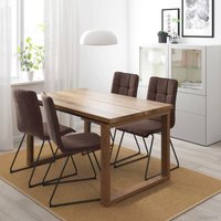 Стул Ikea Нильсинге 204.953.35 (черный/шифтебу коричневый)