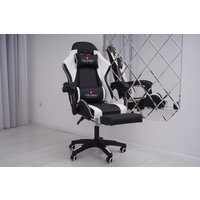 Игровое (геймерское) кресло Calviano 1590 (PU, черный/белый)