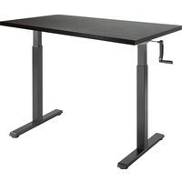 Стол для работы стоя ErgoSmart Manual Desk Compact 1360x800x36 мм (дуб мореный/черный)