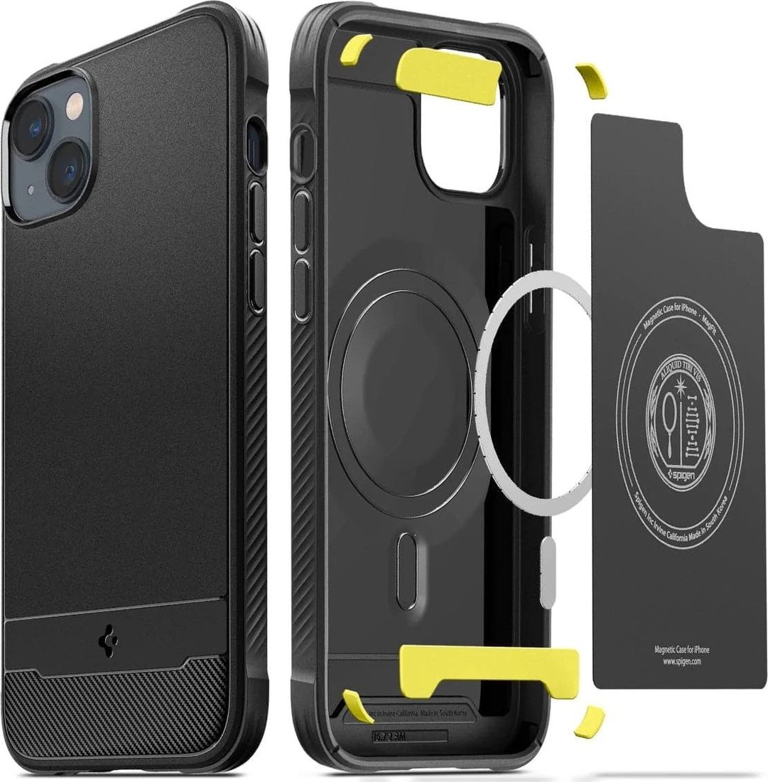 

Чехол для телефона Spigen Rugged Armor (MagFit) для iPhone 14 Plus ACS04890 (черный)