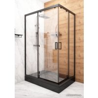 Душевой уголок Метакам Universal Pro Black 120x80 KKS_014548 (прозрачное стекло)