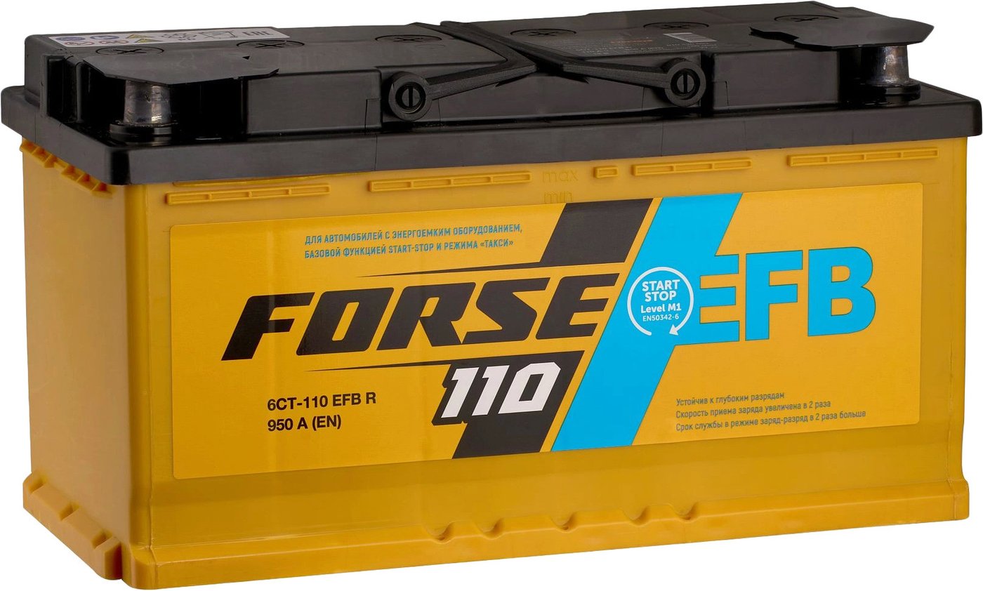 Автомобильный аккумулятор FORSE EFB R+ 880A (110 А·ч) 610120051