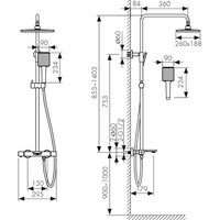 Душевая система  Kaiser Cube 01382