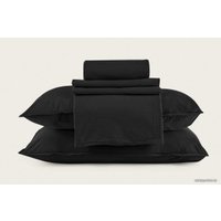 Евро комплект постельного белья Arya Natural Stone Washed 8680943228192 (черный)