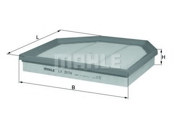 

Воздушный фильтр Mahle Knecht LX2074