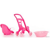 Коляска для кукол Полесье Pink Line 3х1 42842