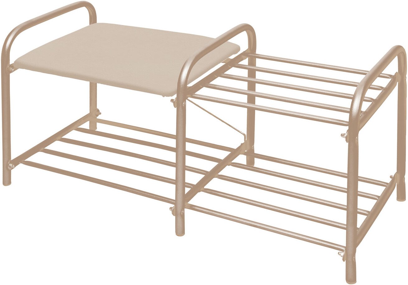 

Банкетка Nika Люкс ЭТЛ1-1/БЖ (слоновая кость/бежевый металлик)