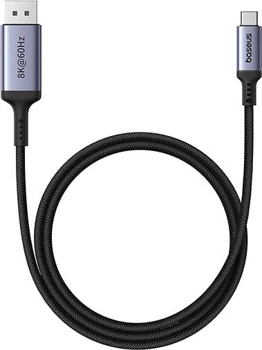 

Кабель Baseus High Definition Series 8K Adapter USB Type-C - DisplayPort (2 м, черный)