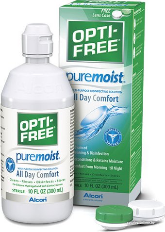 Раствор для линз Alcon OPTI-FREE Puremoist 300 мл