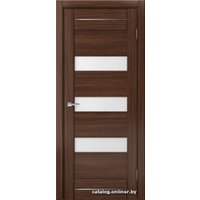 Межкомнатная дверь MDF-Techno Dominika 104 70x200 (орех вела, стекло лакобель коричневый)
