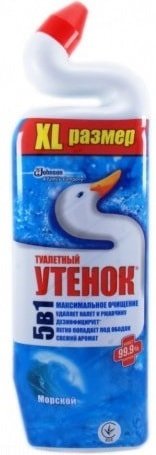 

Средство для унитаза Туалетный Утенок 5 в 1 Морской 0.9 л